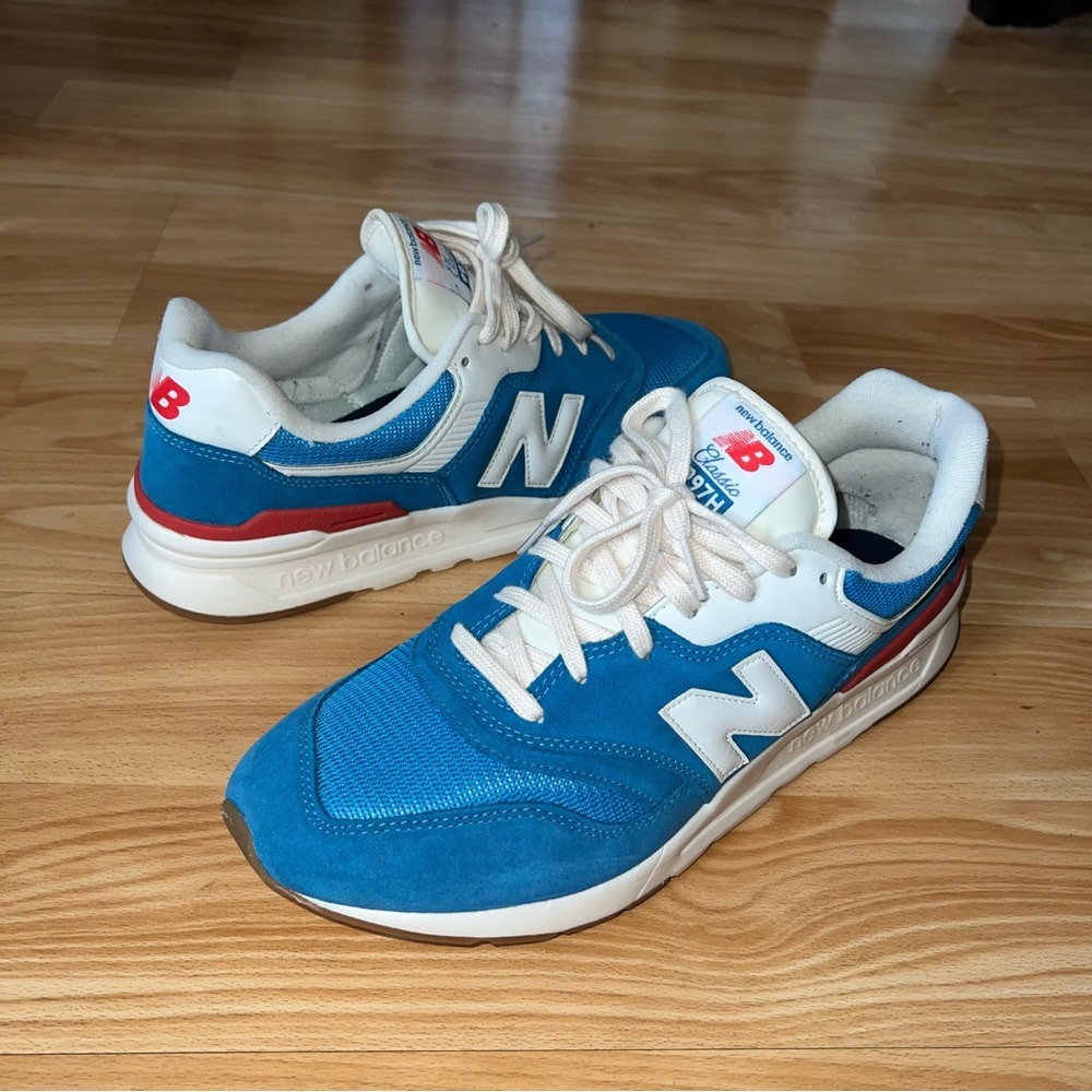 New Balance Blue and White Sneakers